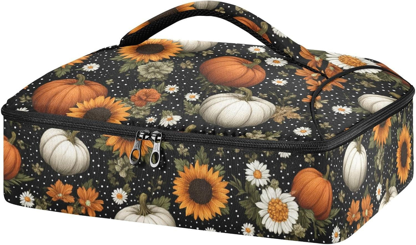 Casserole Carriers for Hot or Cold Food Reusable Casserole Dish Carrier Insulated Thermal Large Capacity Durable Perfect for Party Camping Family Gatherings Yellow Fish