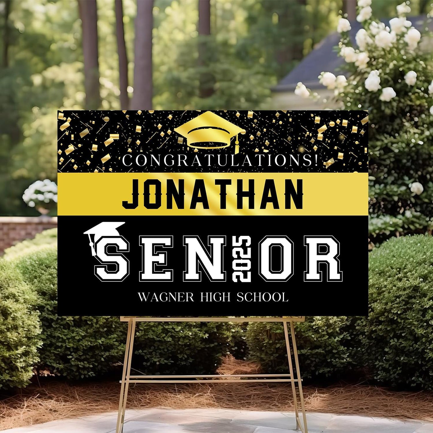 Personalized Graduation Party Welcome Sign, Class of 2025 Yard Sign, Graduation Party Welcome Sign 2025, Grad Party Sign, Senior High School College Graduation Decorations