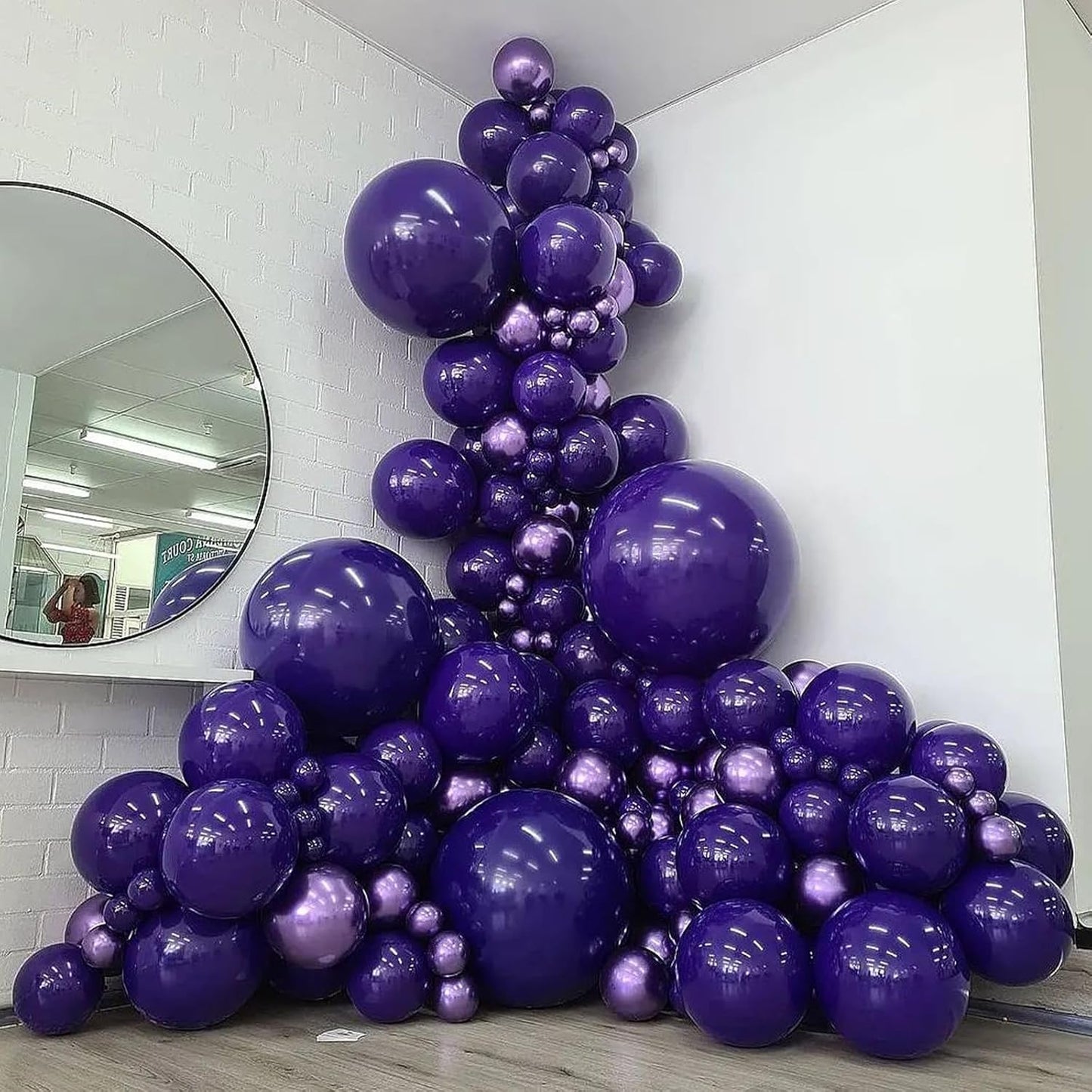 Purple Balloons, 12 Inch 30 Pcs Deep Dark Purple Balloon Matte Royal Lila Latex Balloons for Arch Party Helium Balloon for Birthday Halloween Graduation Party Decorations