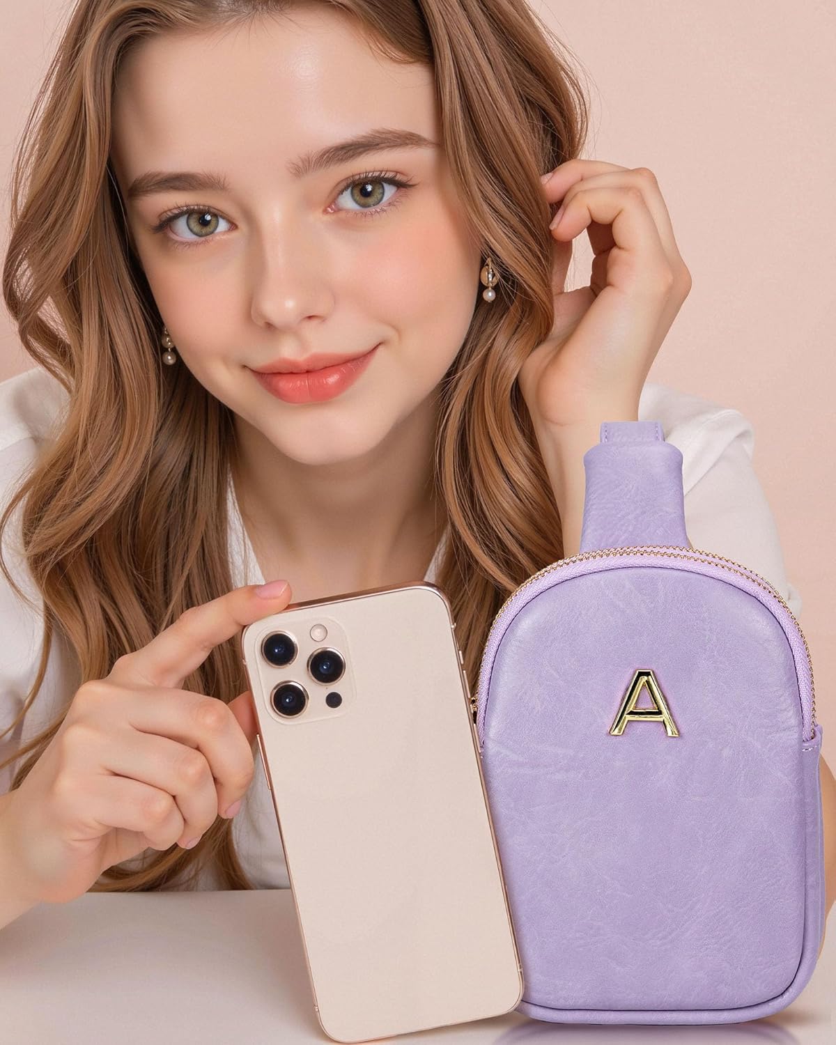 Gifts for 8-10, 11-14, 15-19 Year Old Girls Trendy, Initial Mini Cross Body Bag, Personalized Gifts for Girls, Lightweight Handbags for Women, Travel Shoulder Purse with Adjustable Strap