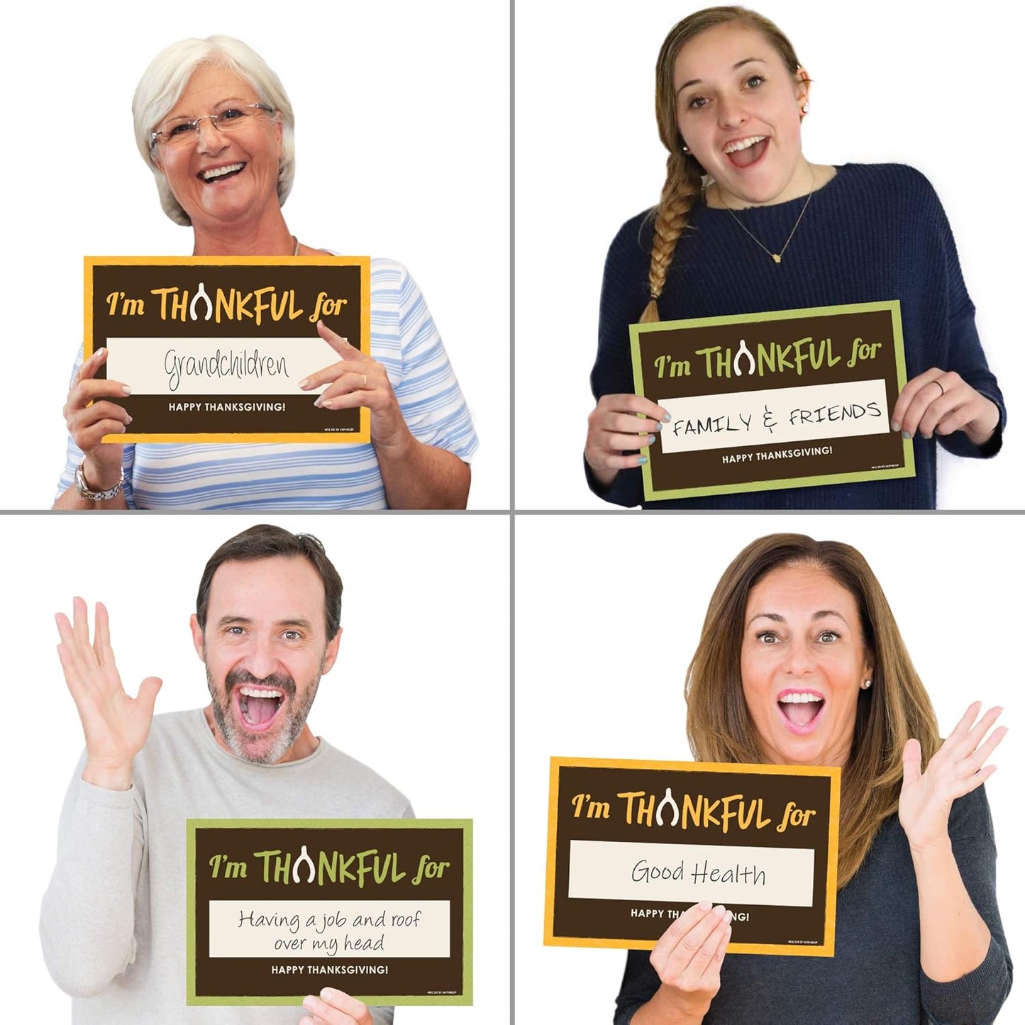 Big Dot of Happiness I'm Thankful for - Thanksgiving Photo Booth Props Kit - 20 Piece