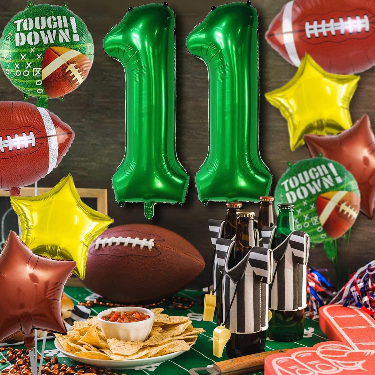 Football Balloons Set Football Birthday Party Decorations Football Touchdown Sports Theme Birthday Party Decoration, Tailgate Game Day Football Theme Supplies Birthday Party Decorations