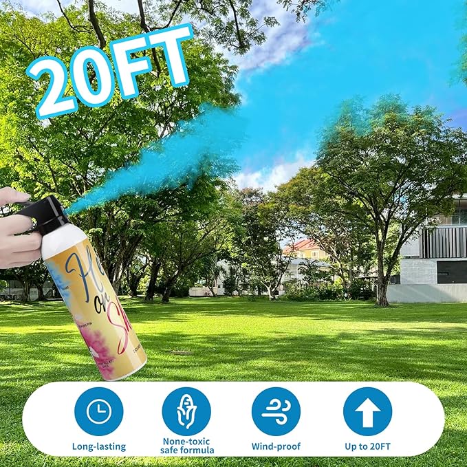 Gender Reveal Fire Extinguisher Blue, Blue Gender Reveal Smoke Bombs Powder Cannon Spray Baby Shower Ideas Party Suppliers Baby Boy 100% Biodegradable 2 Pack