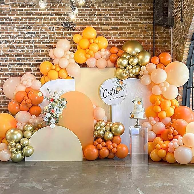 Orange Balloons 12 inch, Orange Latex Balloons 50pcs Party Balloons for Graduation Halloween Fall Tropical Thanksgiving Birthday Party Decorations