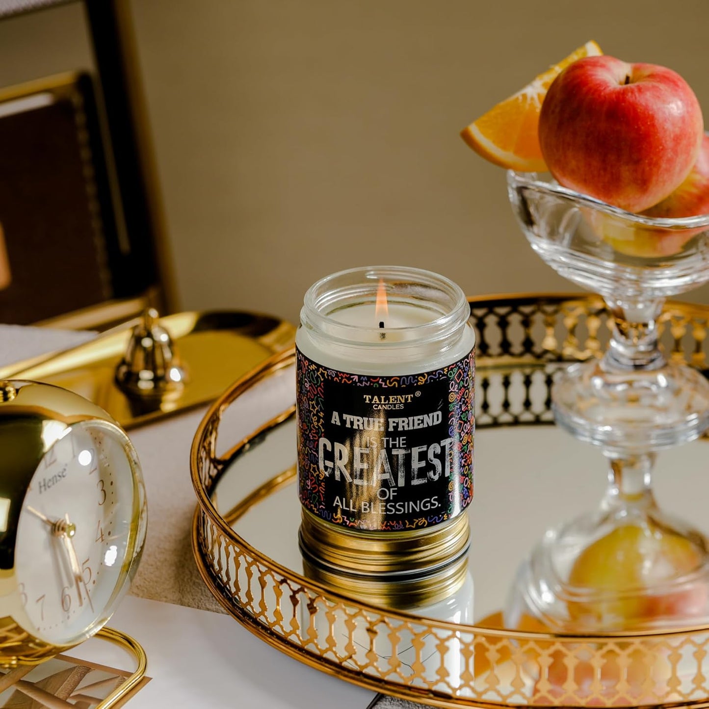 Best Friend Candle | Scented Candle Funny Birthday & Christmas Friendship Gifts | Sandalwood & Jasmine Scented Candles