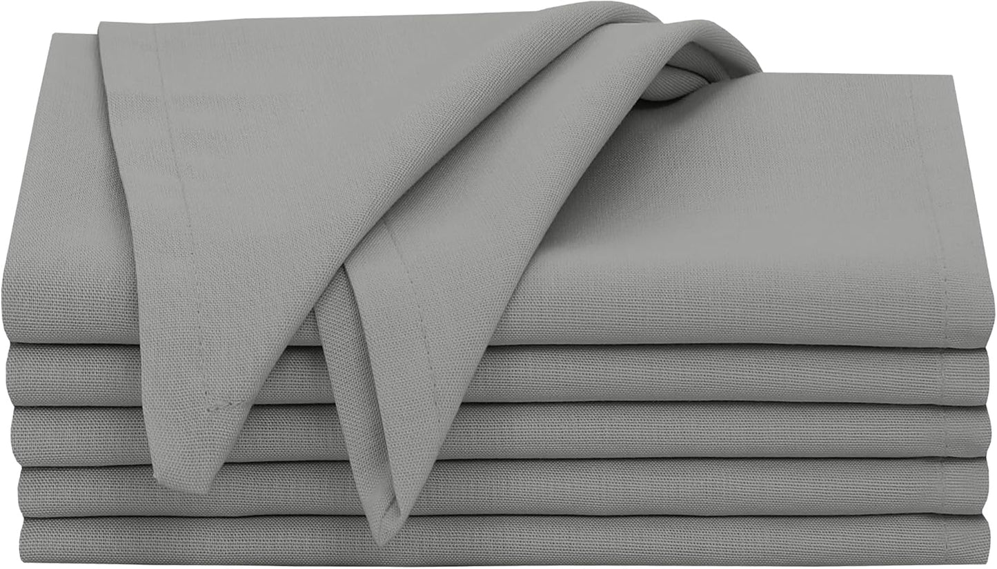 Ruvanti Cloth Napkins Set of 6, 18x18 Inches, 100% Cotton, Washable, Soft & Absorbent, Perfect for Wedding, Christmas, ‎Thanksgiving Dinners - Wild Dove