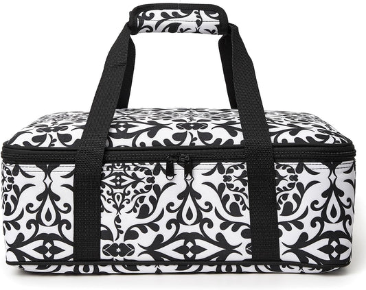 Insulated Casserole Carrier Bag - Portable Thermal Food Delivery Bag for 9x13/11x15 Inch Pan - Keep Meals Hot/Cold 4+ Hours for Catering, Festival Potlucks, Picnics, Family Gathings or Outdoor Events