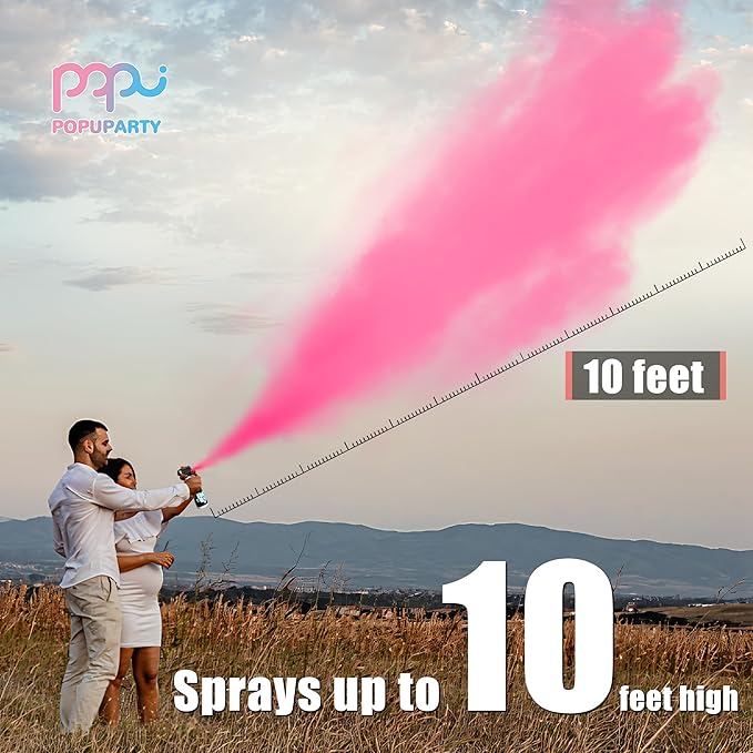 POPUPARTY Gender Reveal Fire Extinguisher Color Blasters, 1 Pink Blaster, 1 Blue Blaster