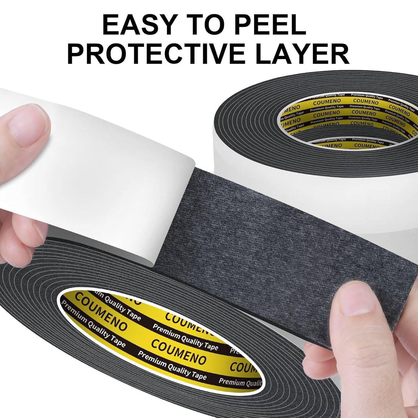 Double Sided Tape 2inX16.4FT, Mounting Tape Heavy Duty Removeable Foam Tape Strips, Strong Adhesive Tape Waterproof for Home Office Use, DIY Craft, Fixing, Pasting