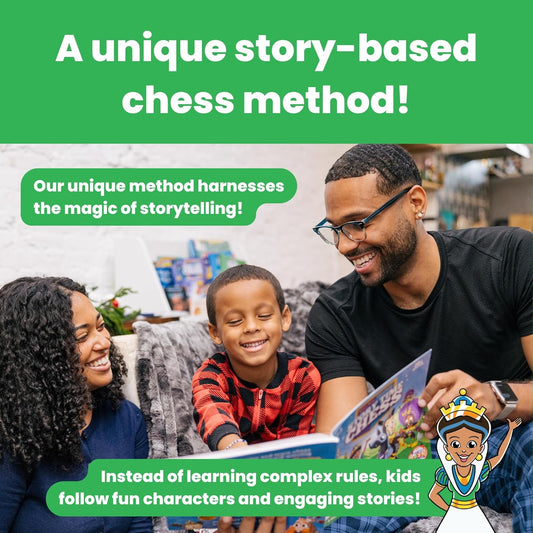 Story Time Chess - Chess Sets for Kids, Kids Chess Set, Chess Game Toddlers, Learning Games for Kids, Chess Sets for Boys & Girls