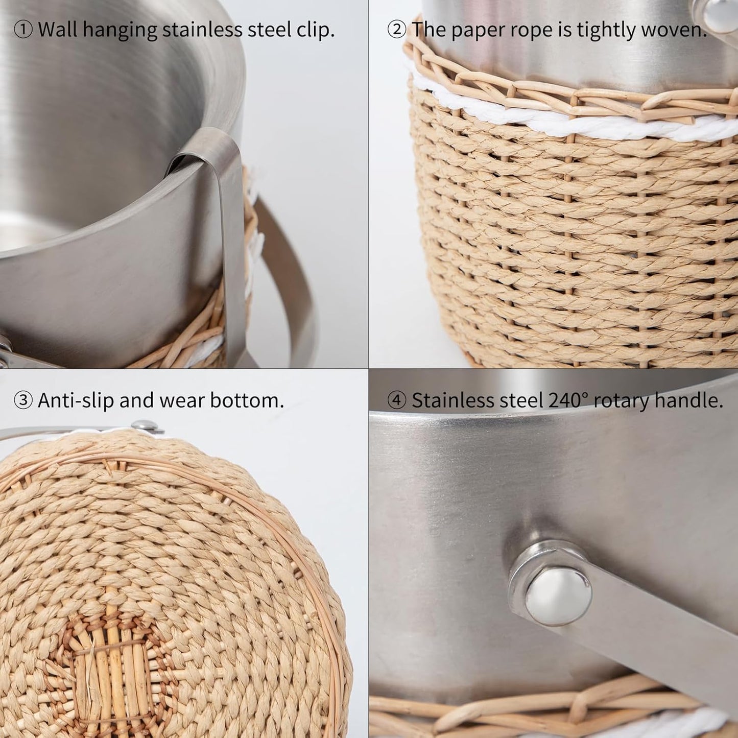 3L Ice bucket, Insulated Ice Bucket Basket with Lid for Party Cocktail Bar Buffet