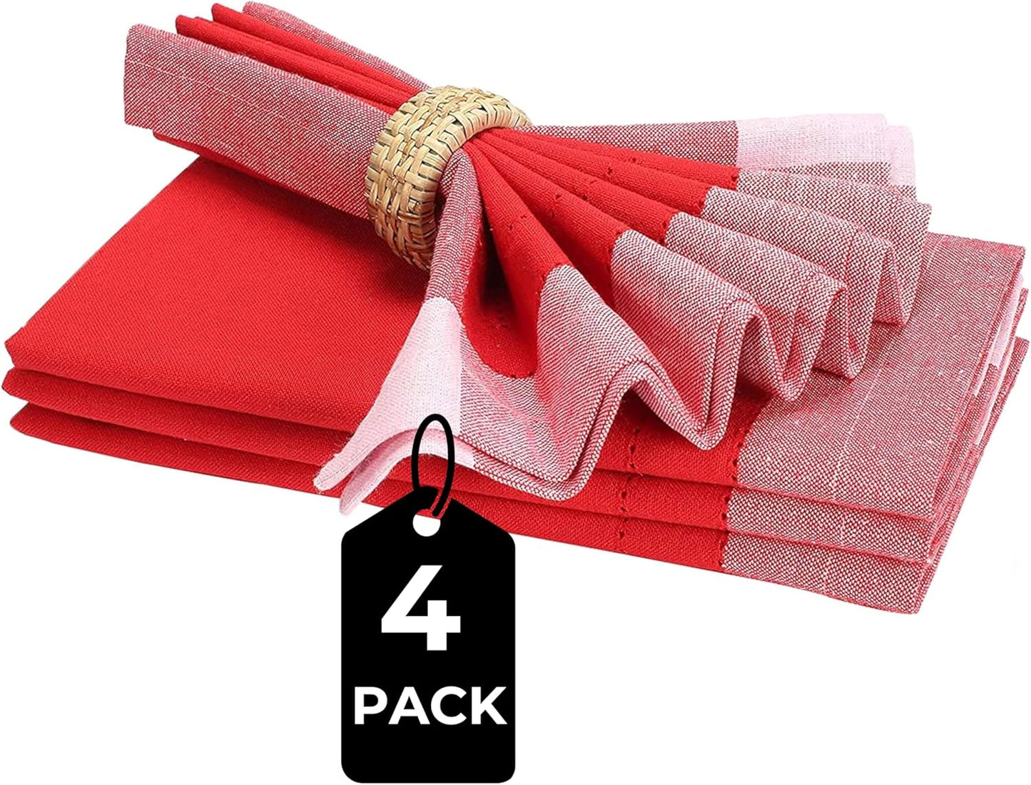 Homidate Cloth Dinner Napkins – Machine Washable Reusable Fabric Napkins for Weddings, Parties & Table Decorations