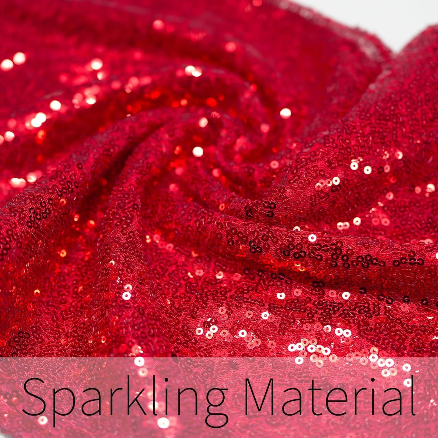 12x108 inch Red Sequin Table Runner Sparkly Glitter Table Linens 6 Packs for Party Decorations Wedding Birthday Baby Shower Engagement Anniversary