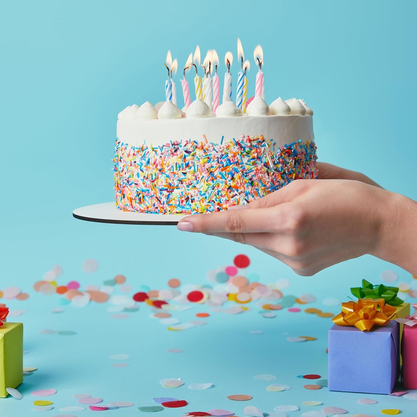 Birthday Candles Multicolored Spiral 48-Count, Birthday Candles for Cake, Cupcake Candles, Party Celebration, Candles for Celebrations