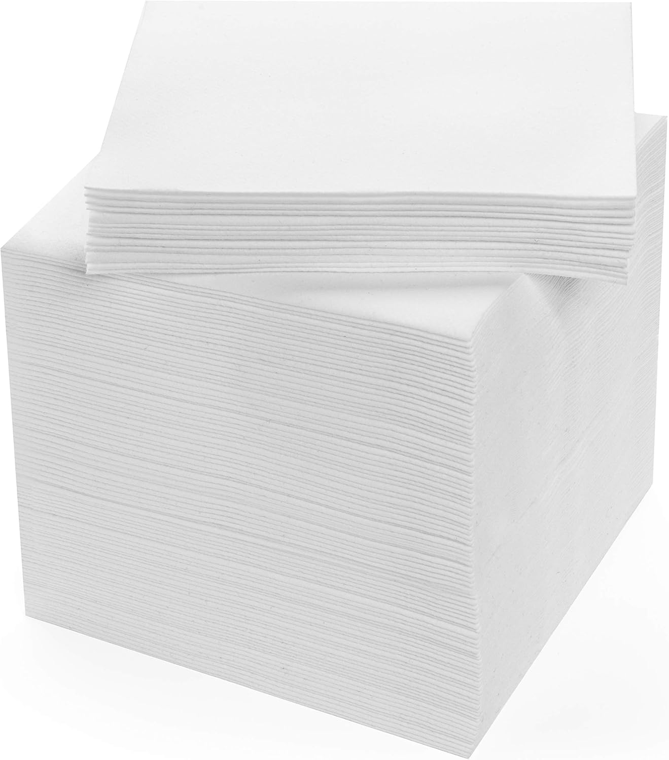 AH AMERICAN HOMESTEAD White Paper Napkins for Everyday Use - Disposable Linen-Like Lunch Napkins - Soft, Thick, and Absorbent Luncheon Serviettes (100 Pack)