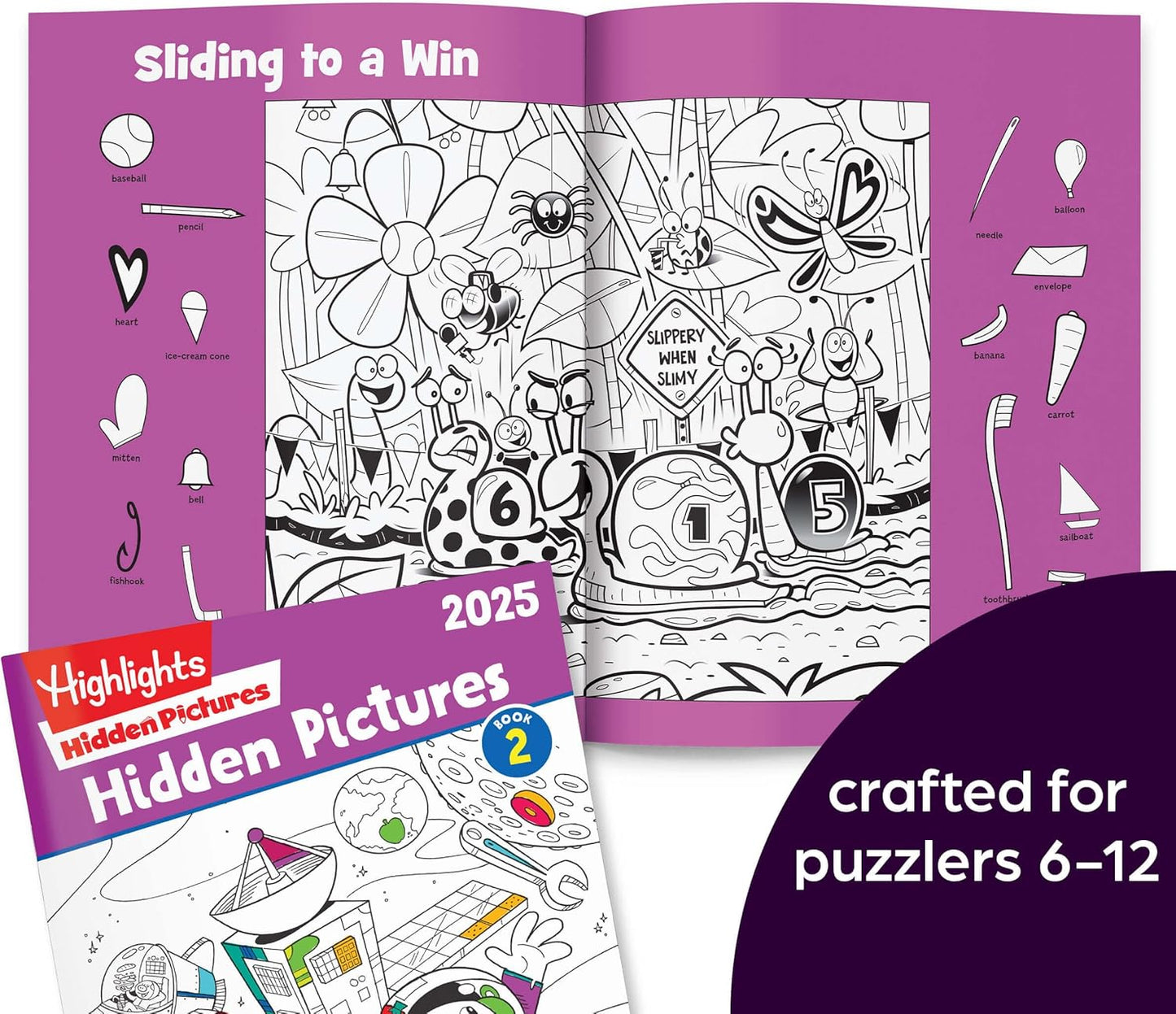 Highlights Hidden Pictures 2025 Activity Book Pack for Kids Ages 6 and Up, 4-Book Set of Travel-Friendly Screen Free Seek and Find Fun, Books Double as Coloring Books