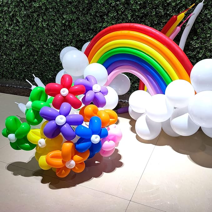 260 Long Balloons 100 Pack Orange Twisting Animal Balloons Thickening Latex Modeling Long Magic Balloons for Animal Model Weddings Birthdays Festival Party Decorations