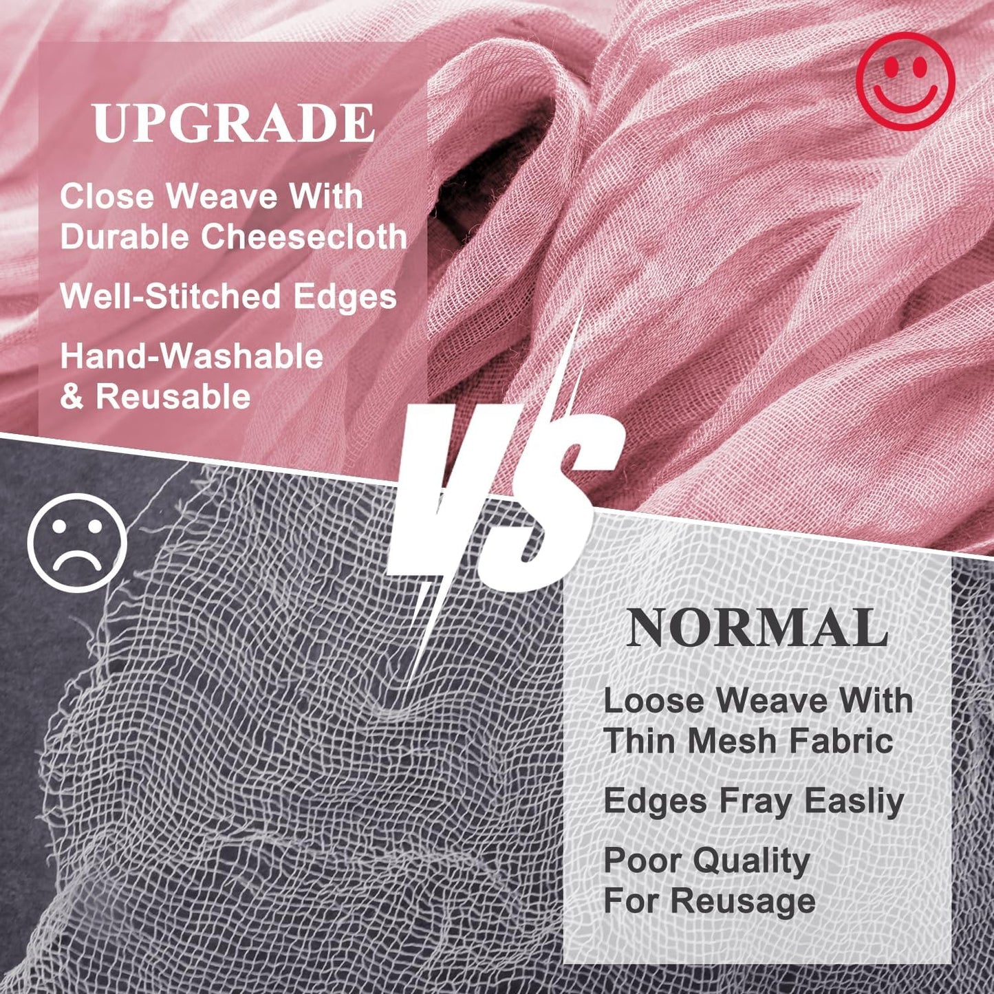 Wokceer Cheesecloth Table Runner 4Pack 10FT Pink Boho Gauze Cheese Cloth Table Runner for Party Long Rustic Sheer Table Runners for Baby Bridal Shower Wedding Easter Table Decor