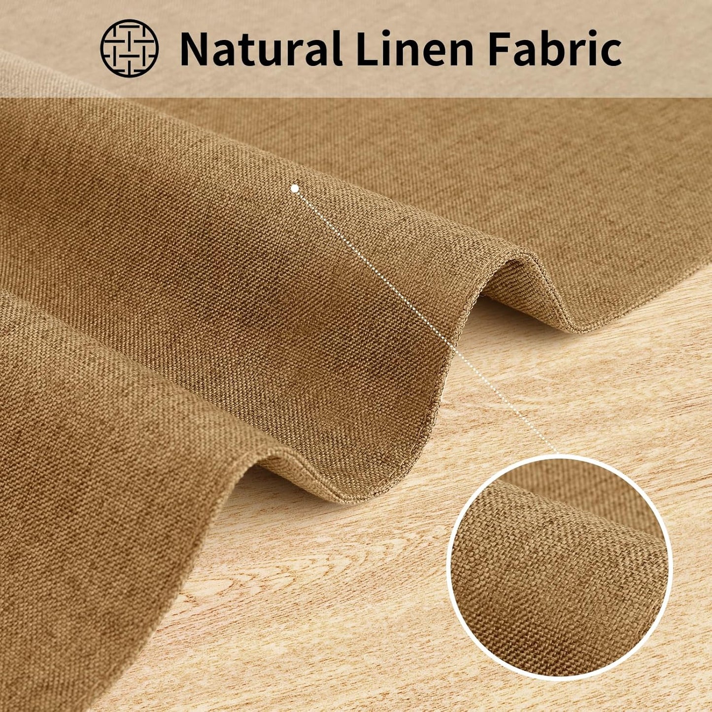 Cloth Placemats, Set of 4 Heat-Resistant Cotton Linen Blend Double Layered Machine Washable Place Mats, Wrinkle Free Thick Fabric Dining Table Mats for Indoors & Outdoors (Natural Linen, 4)
