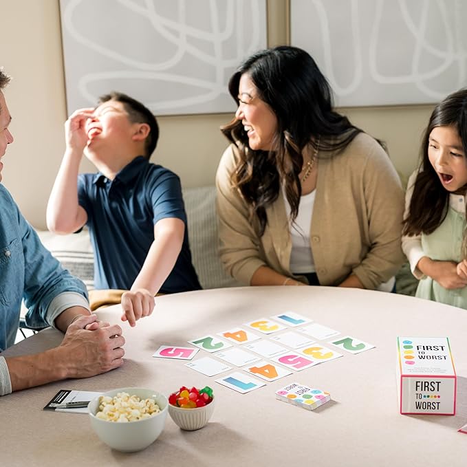 FIRST TO WORST Party Game - The Card Game About How Your Friends and Family Rank Things - White Elephant Gifts, Stocking Stuffers and Board Games Night with Friends with Polarizing Priorities