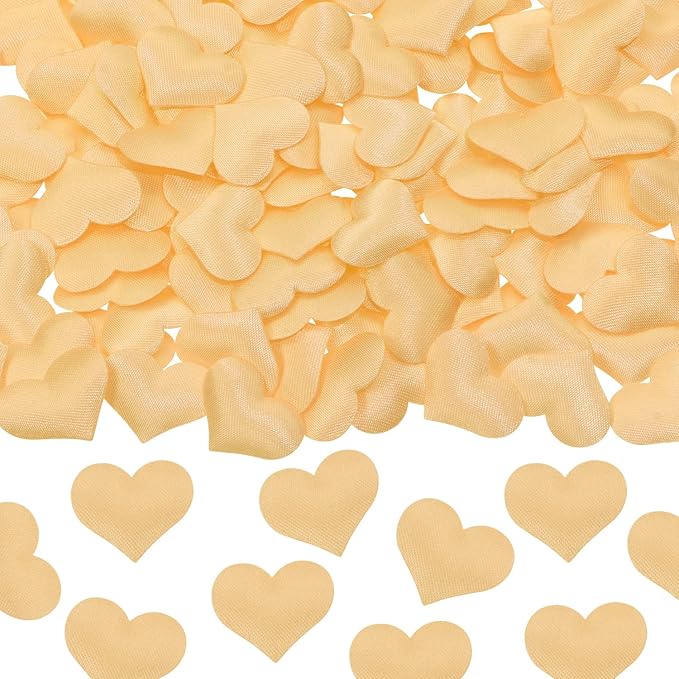 ONLYKXY 200Pcs Sponge Confetti Decor Flower Confetti Heart Shape Petals Confetti Table Wedding Decoration Glitter Confetti for Wedding Party Valentine's Day Scatter Ponge Petal Confetti (Champagne)