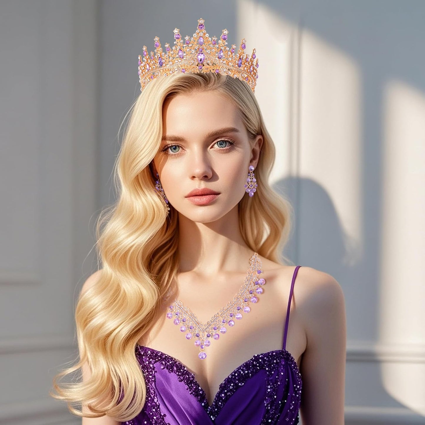 Kamirola Crystal Crowns and Tiaras Headband for Girl or Women Birthday Party Wedding Prom Bridal Halloween Christmas （TR19）