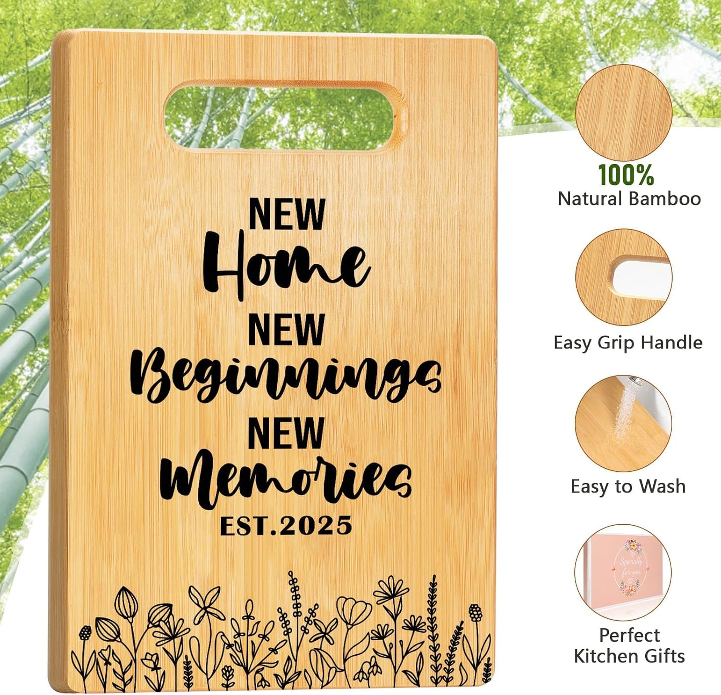 Housewarming Gift for New House Homeowner, House Warming Gifts New Home 2025 Cutting Board Gift, First Home Gift for Neighbor, Realtor Closing Gifts for Home Buyers New Home