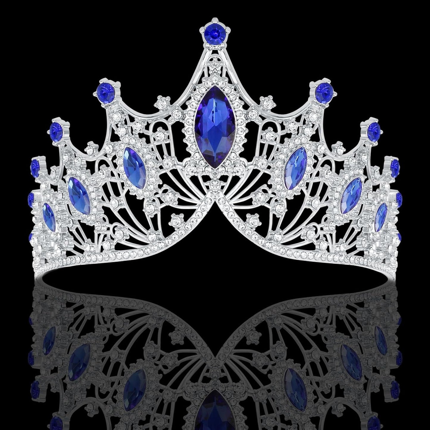 Tiaras Headbands Crown for Women and Girls, Princess Rhinestone Crown for Bridal, Crystal Queen Tiara Head Band Hair Accessories for Prom Wedding and Party