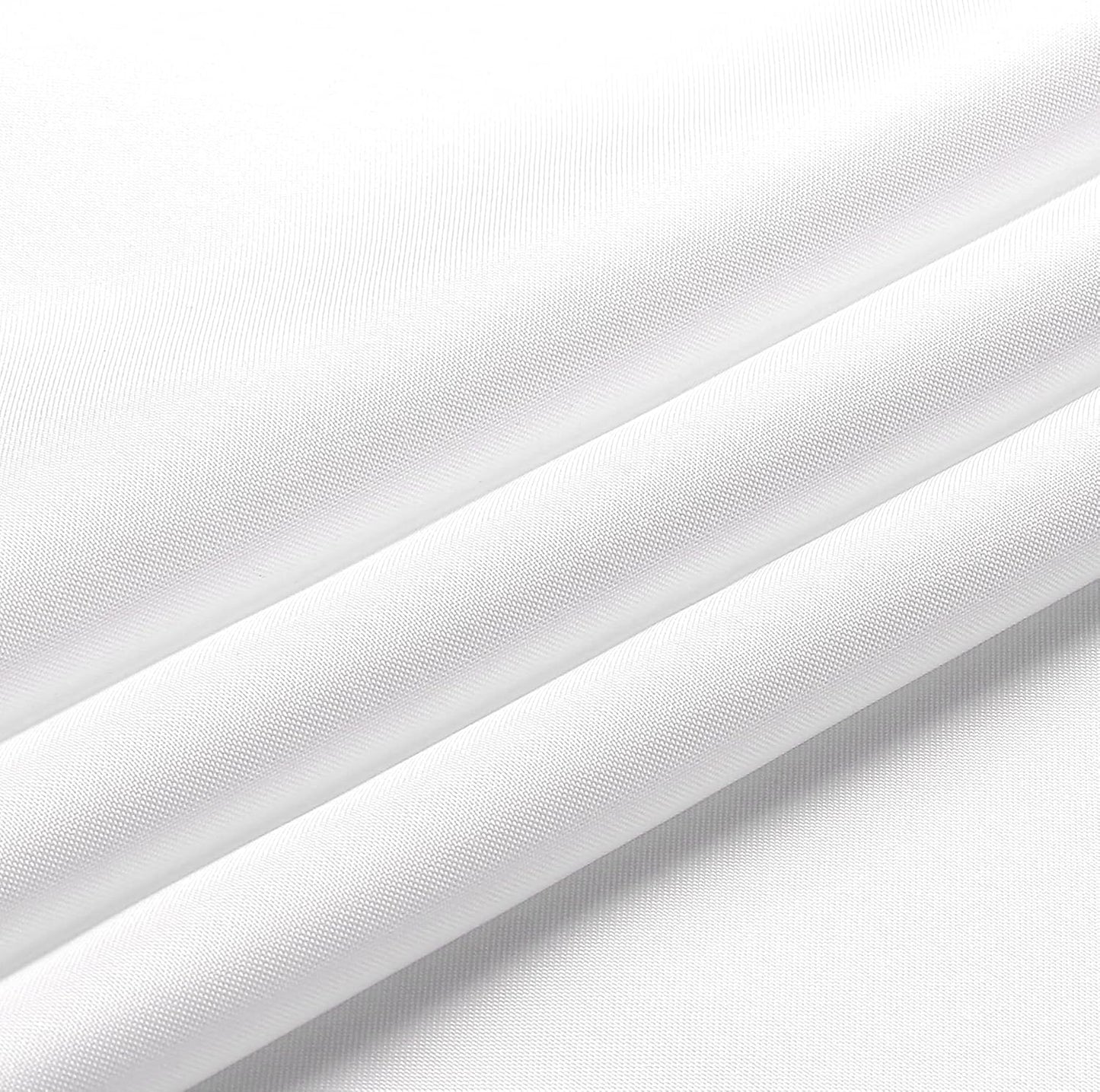 Wewoch White Rectangle Tablecloth Water Resistant Washable Polyester Table Cloth for Dining,Kitchen, Parties Weddings and Outdoor Use 60 Inch by 84 Inch