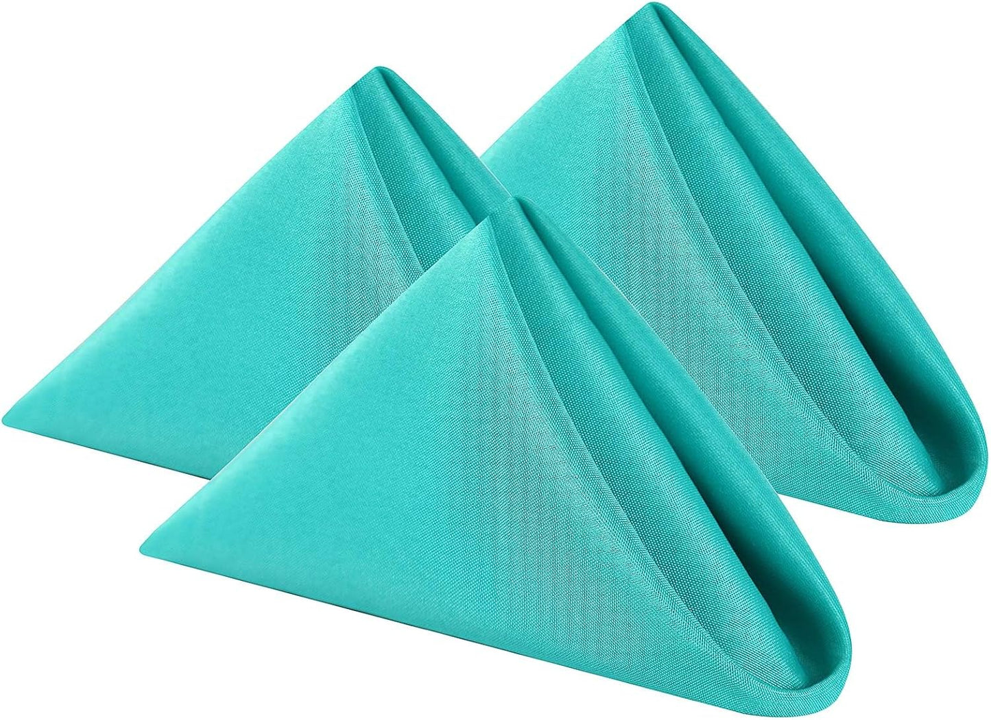 Cloth Napkins 20x20 inch Washable Polyester Dinner Napkins Soft Table Napkins for Wedding Party Dining Banquet(Turquoise,25PCS)