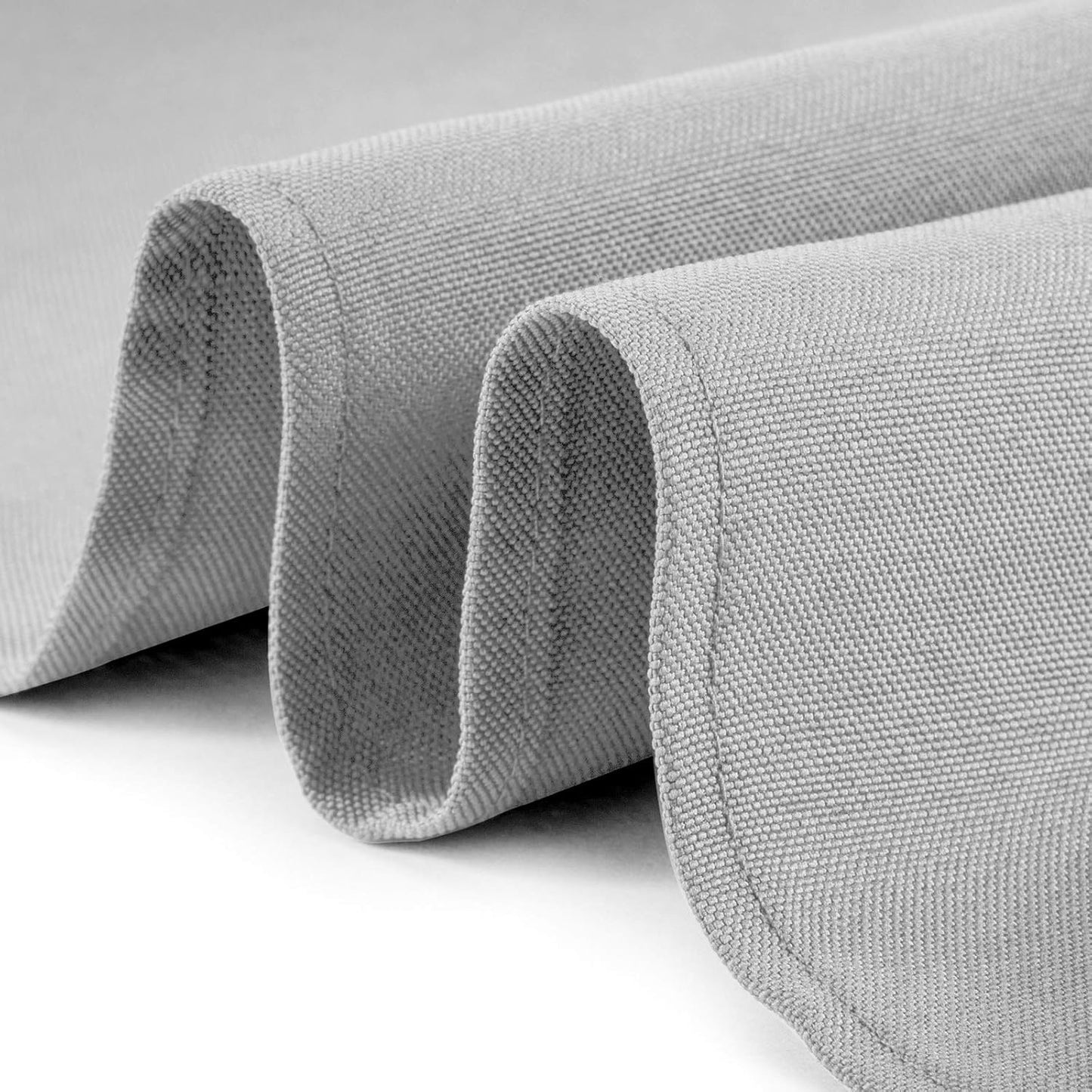 Lann's Linens - 90" x 156" Premium Tablecloth for Wedding/Banquet/Restaurant - Rectangular Polyester Fabric Table Cloth - Silver