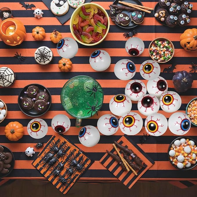 30PCS 1 Inch Plastic Halloween Eyeballs - Fake Eye Balls for Kids, Halloween Party Favors, Goody Bag Fillers & Terror Decor Props