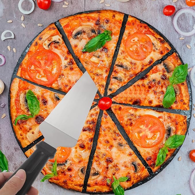 CATIEBYE Stainless Steel Pizza Triangular Spatula and Pie Server, Sturdy Cake Server for Serving Pizza, Cake, and Pastry, for Home Kitchen and Dining Use