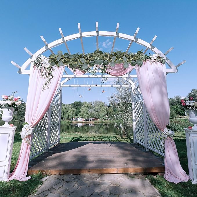 8.3' Long Faux Eucalyptus Greenery Garland - Silver Dollar Eucalyptus for Wedding Arch, Swag, Backdrop, Doorways, Mantel, Table Runner - Indoor/Outdoor