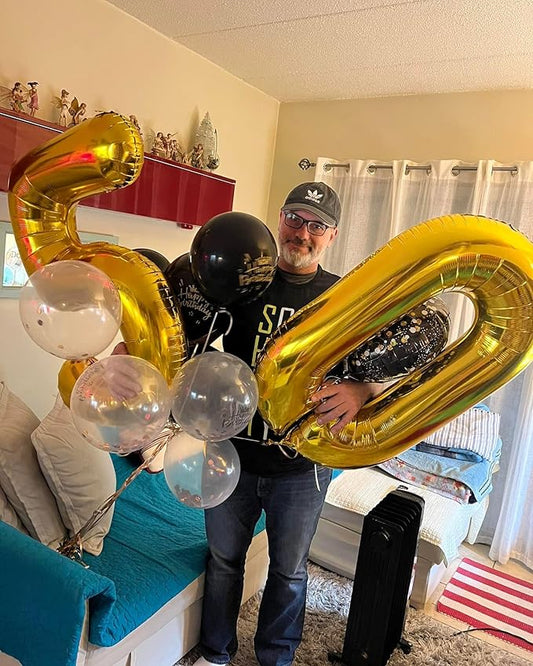 Gold Number 50 Balloon 40 Inch | Jumbo Foil Mylar 50th Birthday Party Decoration