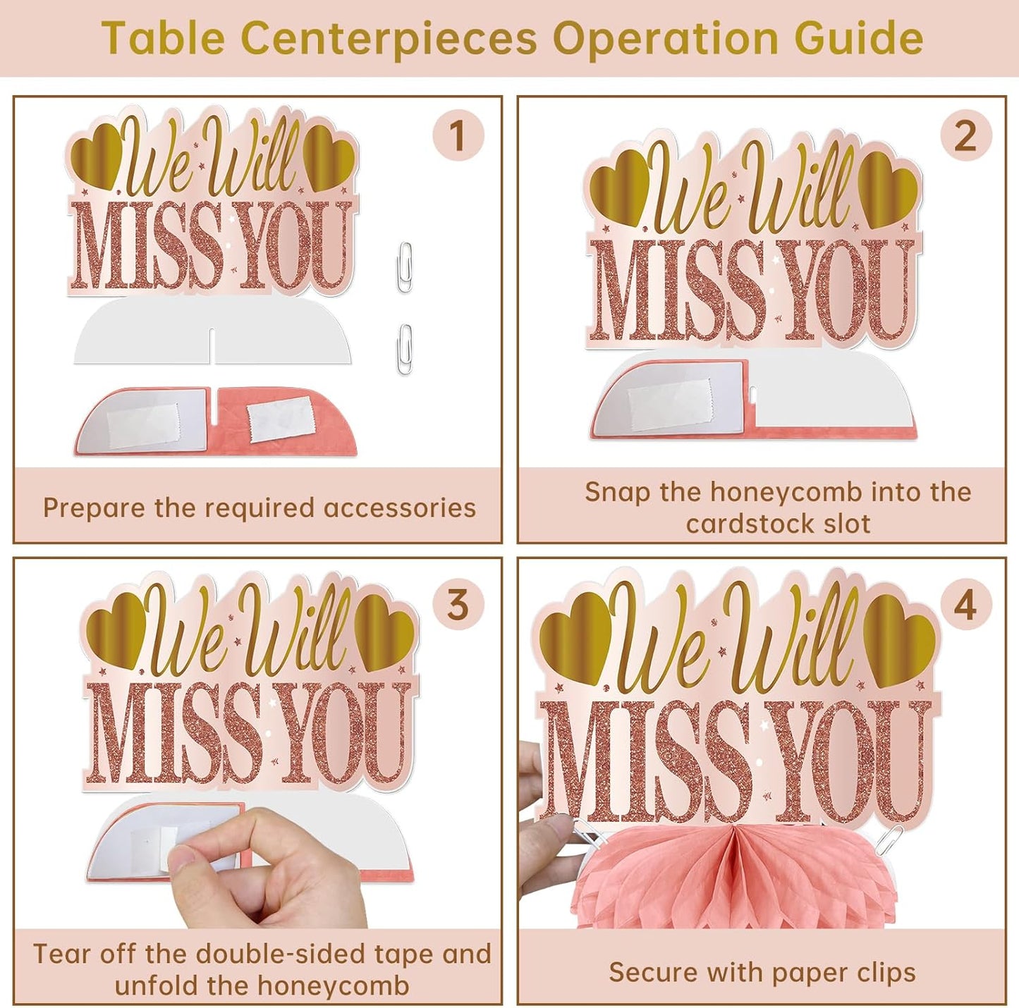 Going Away Party Decorations, Who Said You Could Leave Banner Good Luck We Will Miss You Farewell Decorations Retirement Goodbye Decor Table Centerpieces Hanging Swirls Party Supplies, Pink Rose Gold