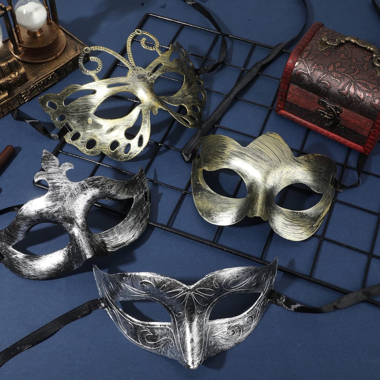Lenwen Masquerade Mask Bulk Vintage Antique Mask for Women Men Adult Masquerade Eyemask for Party Cosplay