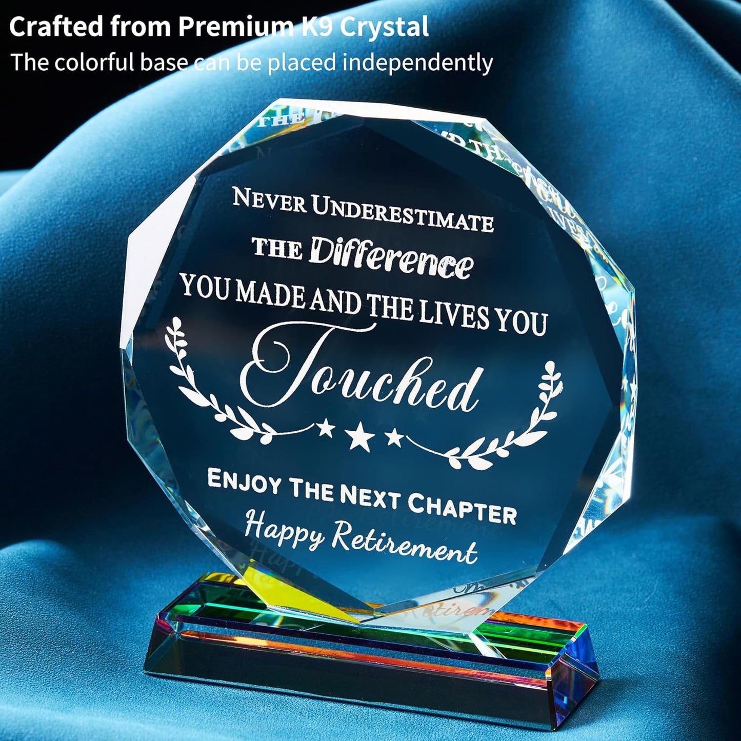 Retirement Gifts for Men Women 2025 Happy Retire Present Decorations Crystal Plaque Keepsakes Best Retirement Gift Ideas for Boss Coworker Retired Teacher Doctor