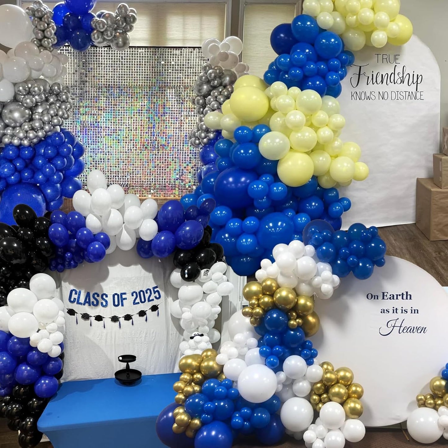 104pcs Royal Blue Balloons - 18/12/10/5 Inch Dark Blue Latex Balloons Garland Arch Different Sizes Pack for Graduation, Father’s Day, Independence Day, Baseball Party Decor
