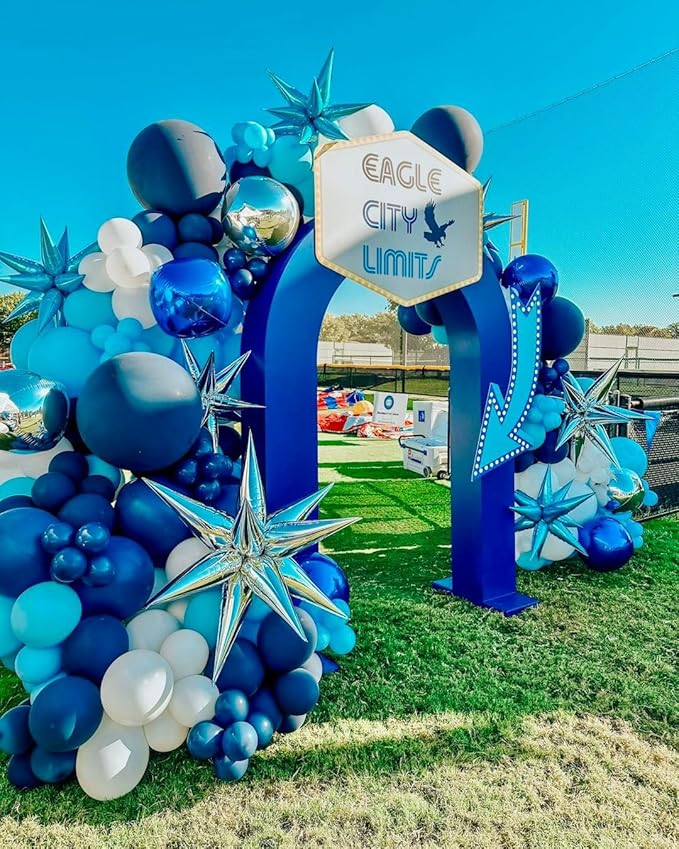 KBZVNAF Blue Balloons Latex Party Balloons - 50 Pack 12 inch Helium Matte Blue Balloons for Birthday Wedding Baby Shower Gender Reveal Party Decorations