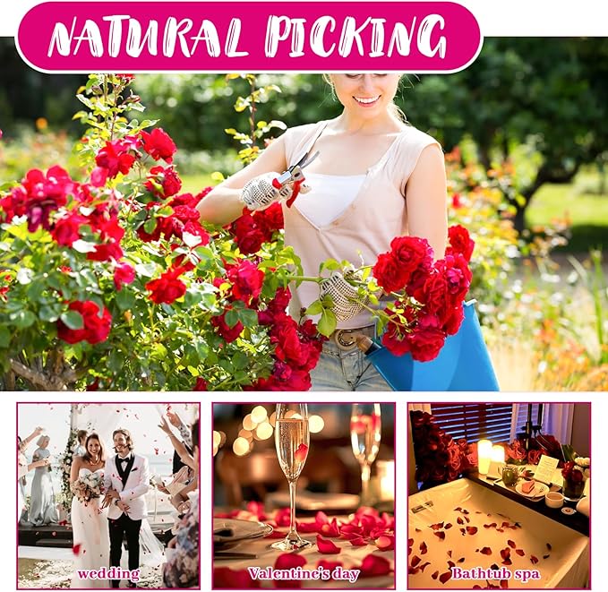 Dried Red Rose Petals - 90g (3.2oz) for Soap Making, Bath, Spa, Wedding Decor & Crafts