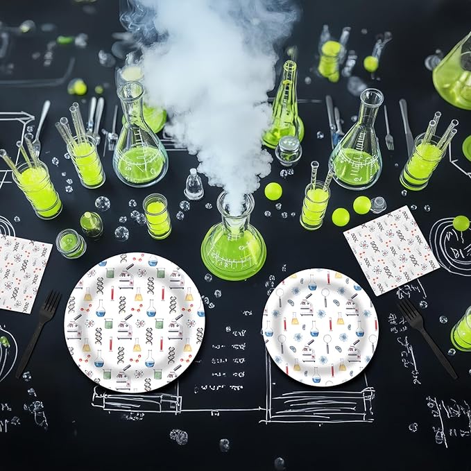 Science Party Decorations - Science Party Plates and Napkins for Kids Birthday Party, Serves 40 Guests