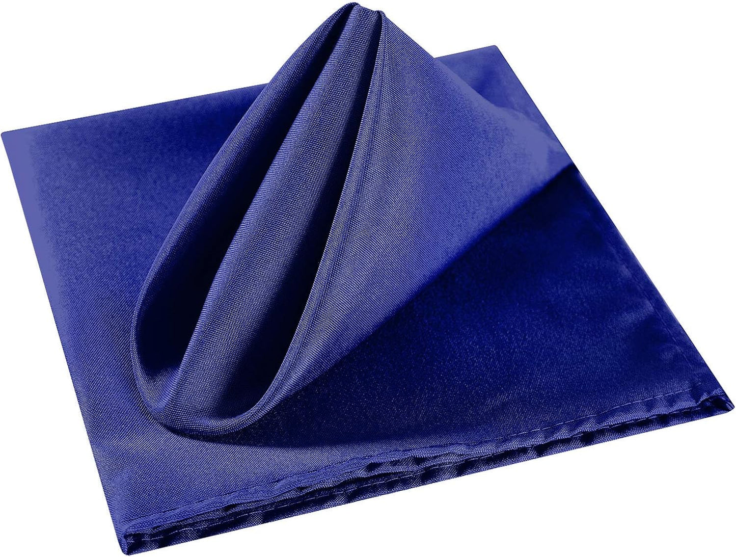 Cloth Napkins 17x17 inch Washable Polyester Dinner Napkins Soft Table Napkins for Wedding Party Dining Banquet(Royal Blue,25PCS)