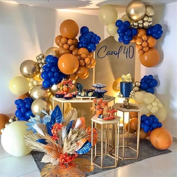 Royal Blue Balloons, 140pcs 18 12 10 5 Inch Different Sizes Pack Party Latex Balloons for Birthday Halloween Holiday Balloon Garland as Party Decorations
