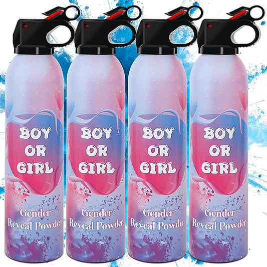 4 Pack Blue Gender Reveal Smoke Bombs, Fun Party Supplies for Baby Boy Shower Gender Reveal Spray Celebration, Decorations, Ideas