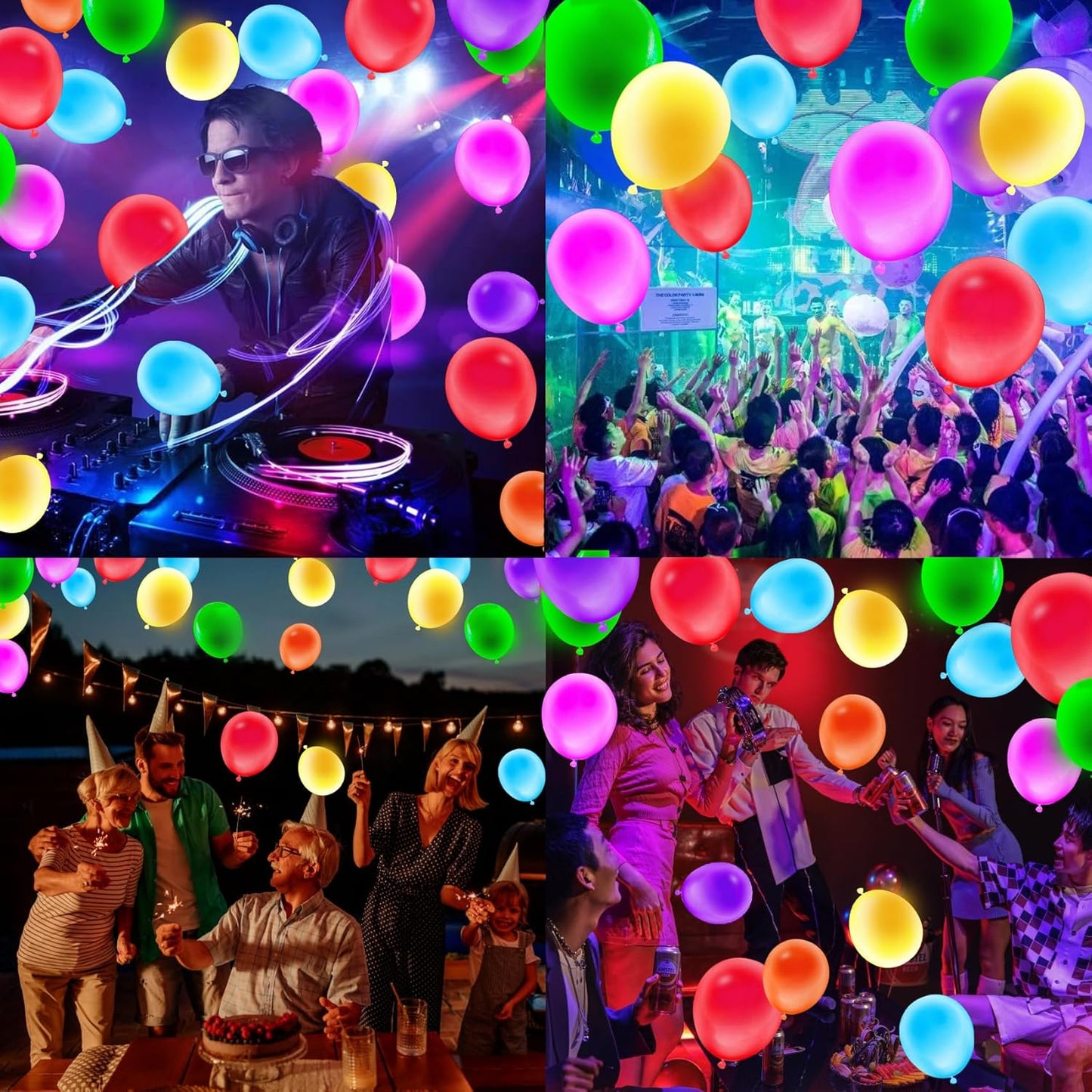 105pcs UV Neon Balloons 12inch Glow Party UV Black Light Balloons, Glow in the Dark for Birthday, Graduation, Baby Shower,Wedding, Anniversary Valentines Party Decorations