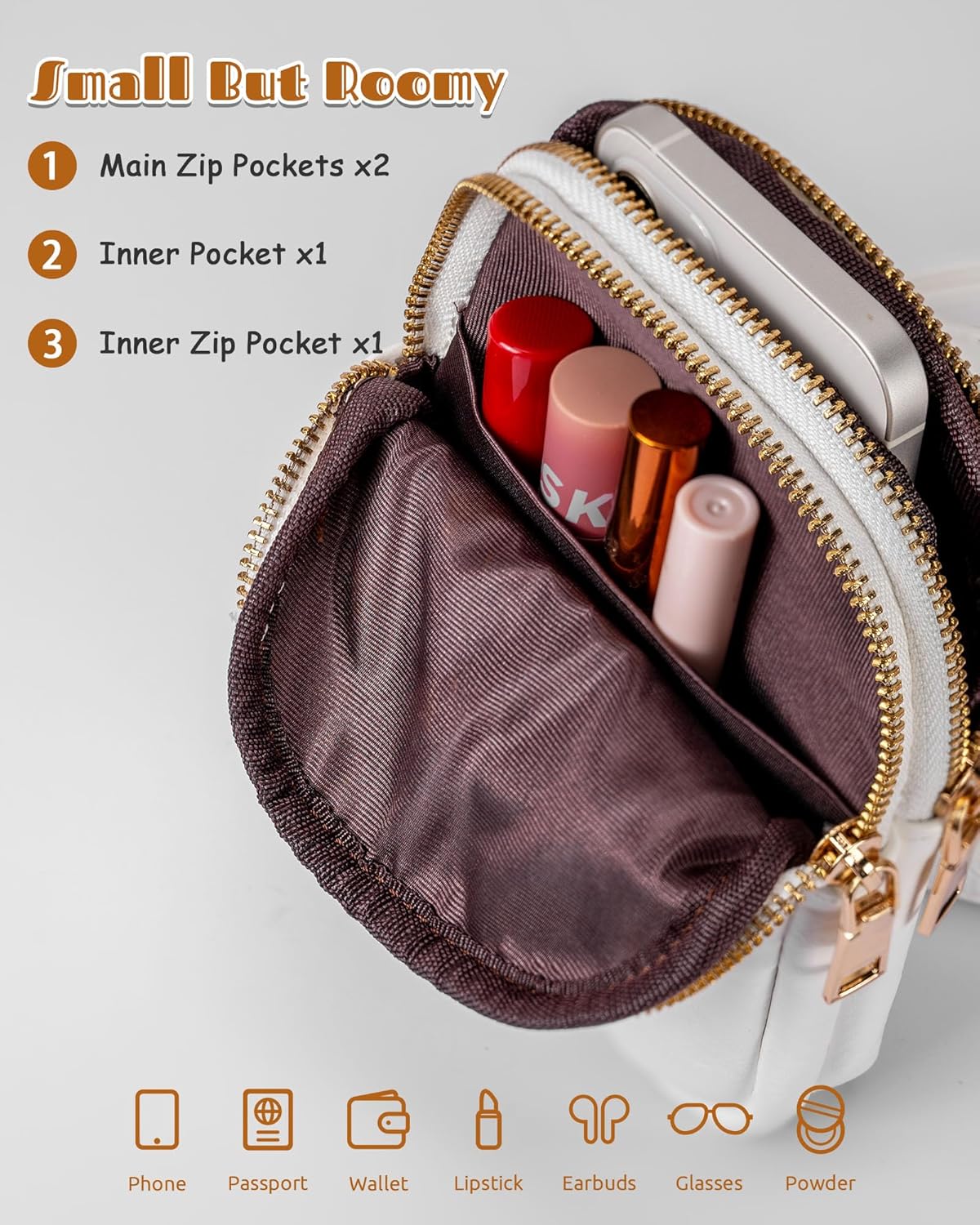 Bridesmaid Proposal Gifts - Initial Small Crossbody Bag, Bridal Shower & Maid Of Honor Gifts, Personalized Sling Bag, Cute Trendy Stuff