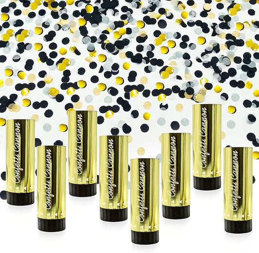 8 PCS Confetti Poppers Cannons for Gender Reveal Wedding Birthday Graduation Baby Shower Anniversary Christmas New Year's Fun Party Supplies Decorations and Favors