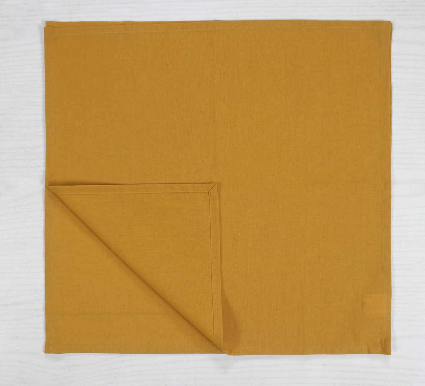 ANA Cloth Napkins Set of 6 (17.5x17.5) inch 100% Cotton Dinner Napkin Washable Hotel Quality Reusable Kitchen & Table Linen for Fall Thanksgiving Family Dinners Weddings & Everyday Use - Mustard