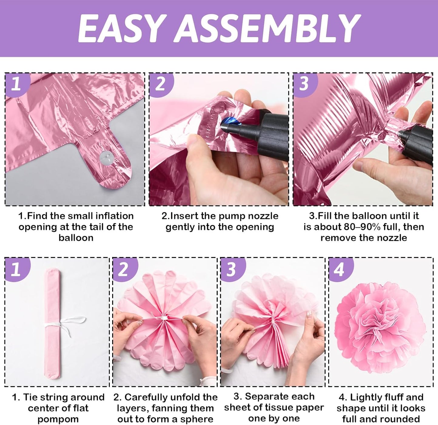 Butterfly Baby Shower Decorations for Girl, Sweet Baby Girl Banner with Pearl Pastel Purple Light Pink Latex Foil Balloons Cake Topper Pom Poms for A Little Butterfly Is On The Way Decoration Supplies